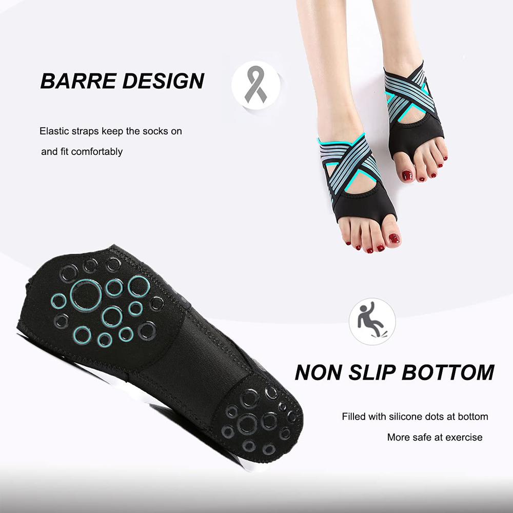 ถุงเท้ากันลื่นแบบไม่มีนิ้วสำหร - Yoga Mat บทวิจารณ์และราคา